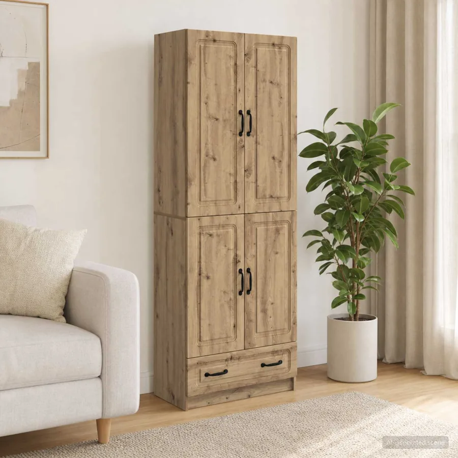 Ensemble de Meubles 2 pc Chêne artisanal Bois d'ingénierie