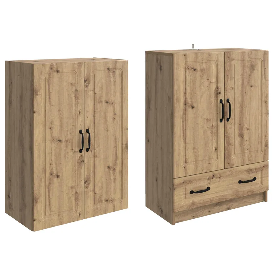 Ensemble de Meubles 2 pc Chêne artisanal Bois d'ingénierie - 4
