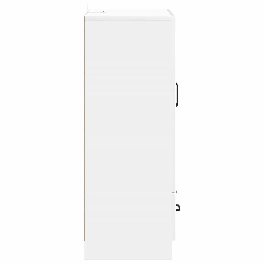 Buffet Blanc brillant 66 x 34,5 x 92 cm Bois d'ingénierie - 6