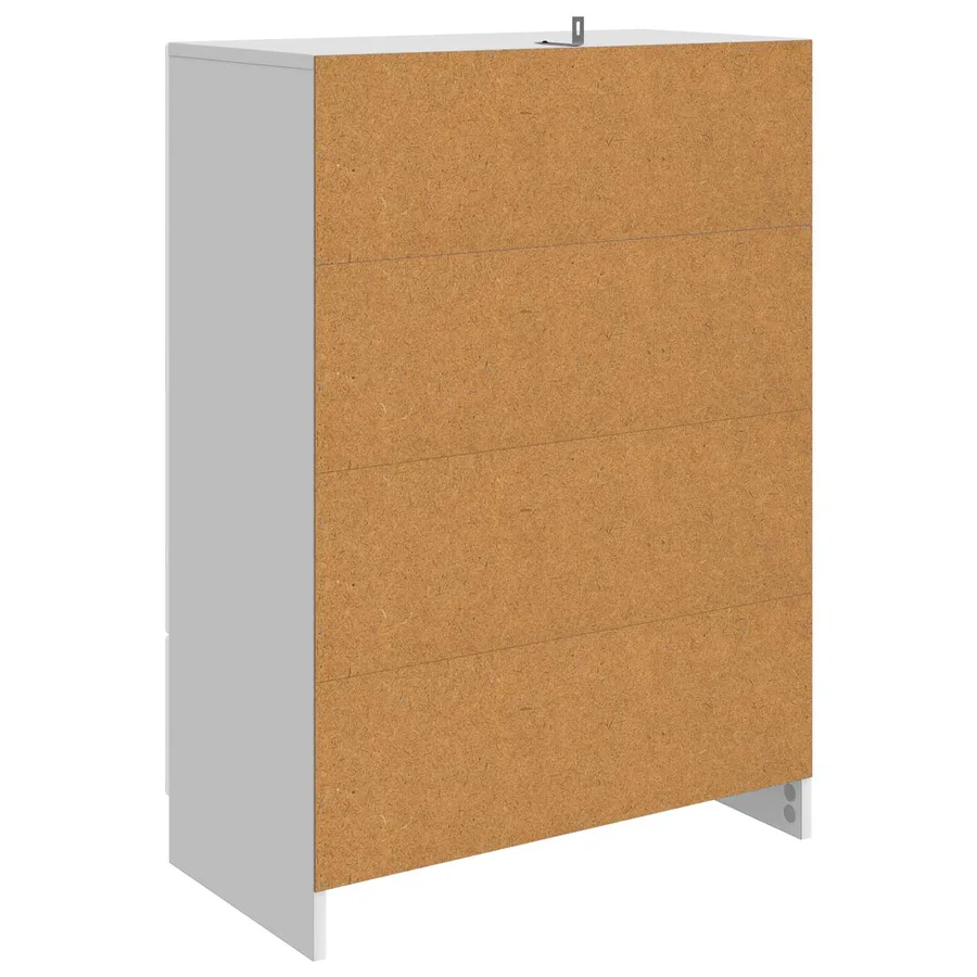 Buffet Blanc brillant 66 x 34,5 x 92 cm Bois d'ingénierie - 7