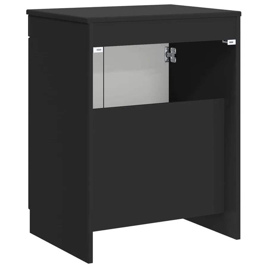 Armoire de salle de bain Noir 54 x 41 x 70 cm Bois d'ingénierie - 6