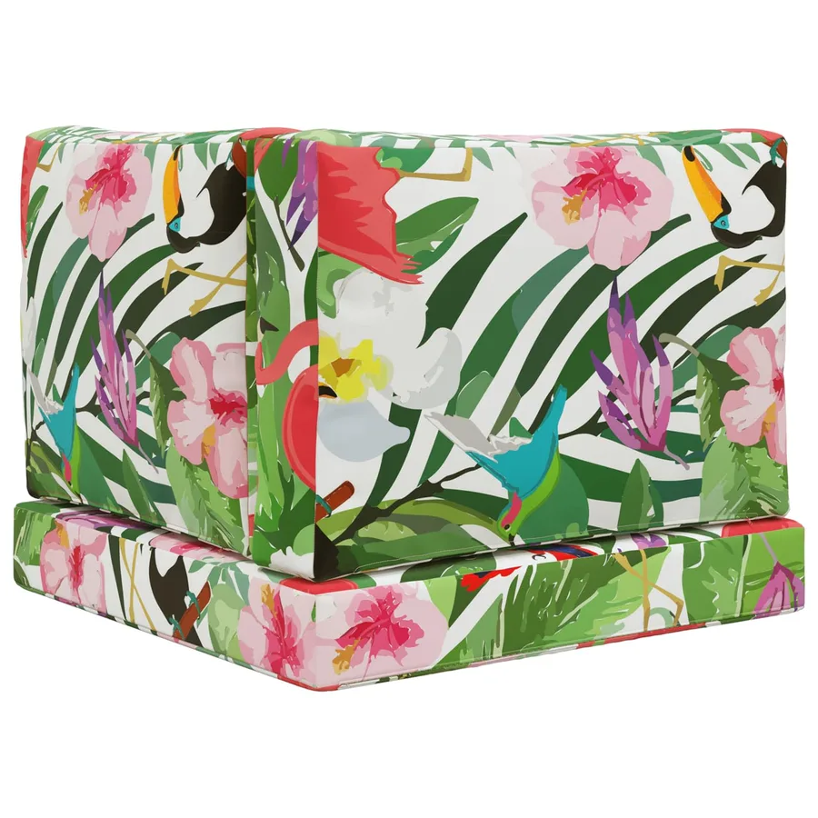 Coussin de canapé d'extérieur 3 pcs coloré Polyester - 7