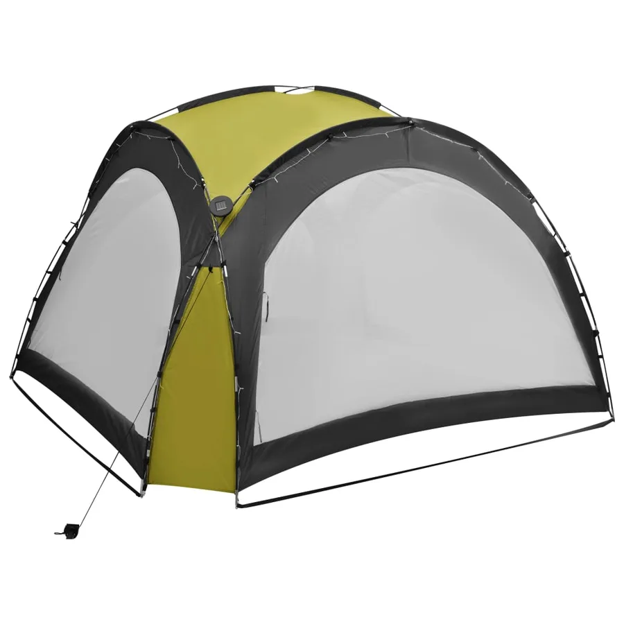 Tente de réception avec LED et 4 parois 3,6x3,6x2,3 m Vert - 4