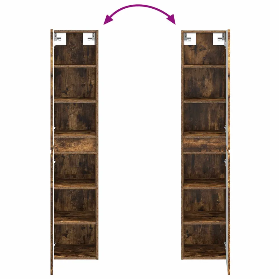 Ensemble d'armoire de salle de bain 5 pcs Chêne fumé - 13