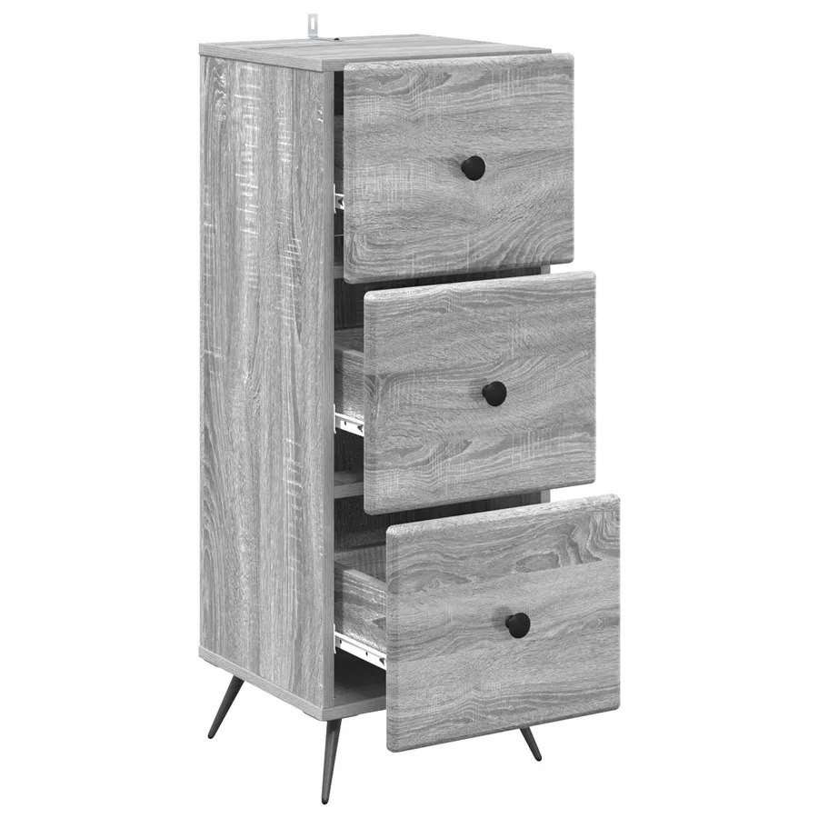 Armoire à tiroirs Sonoma gris 33 x 34,5 x 90 cm - 5