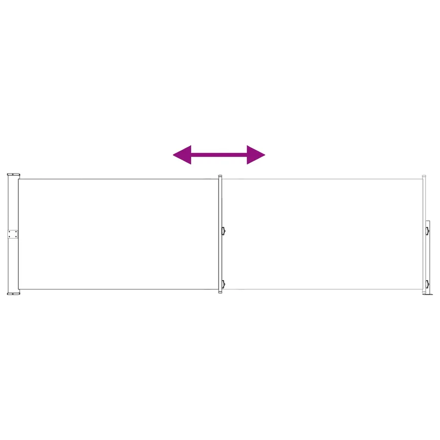 Store latéral rétractable 117 x 600 cm Polyester Rectangulaire - 6