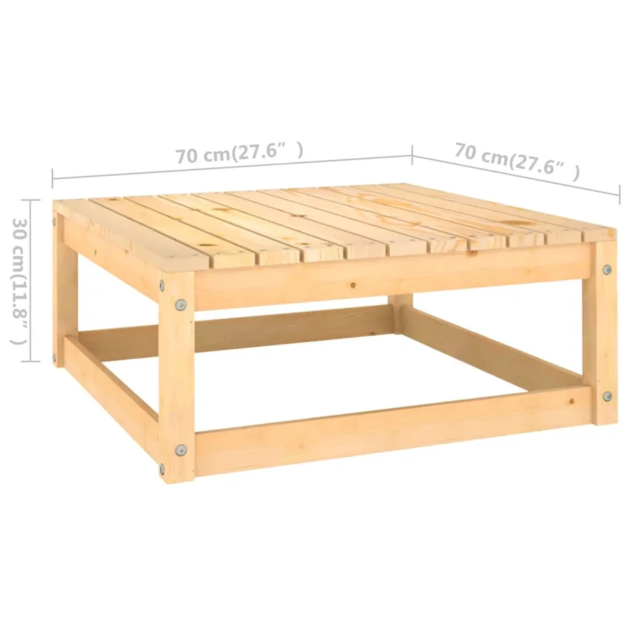 Salon de jardin 12 pcs avec coussins Bois de pin massif - 10