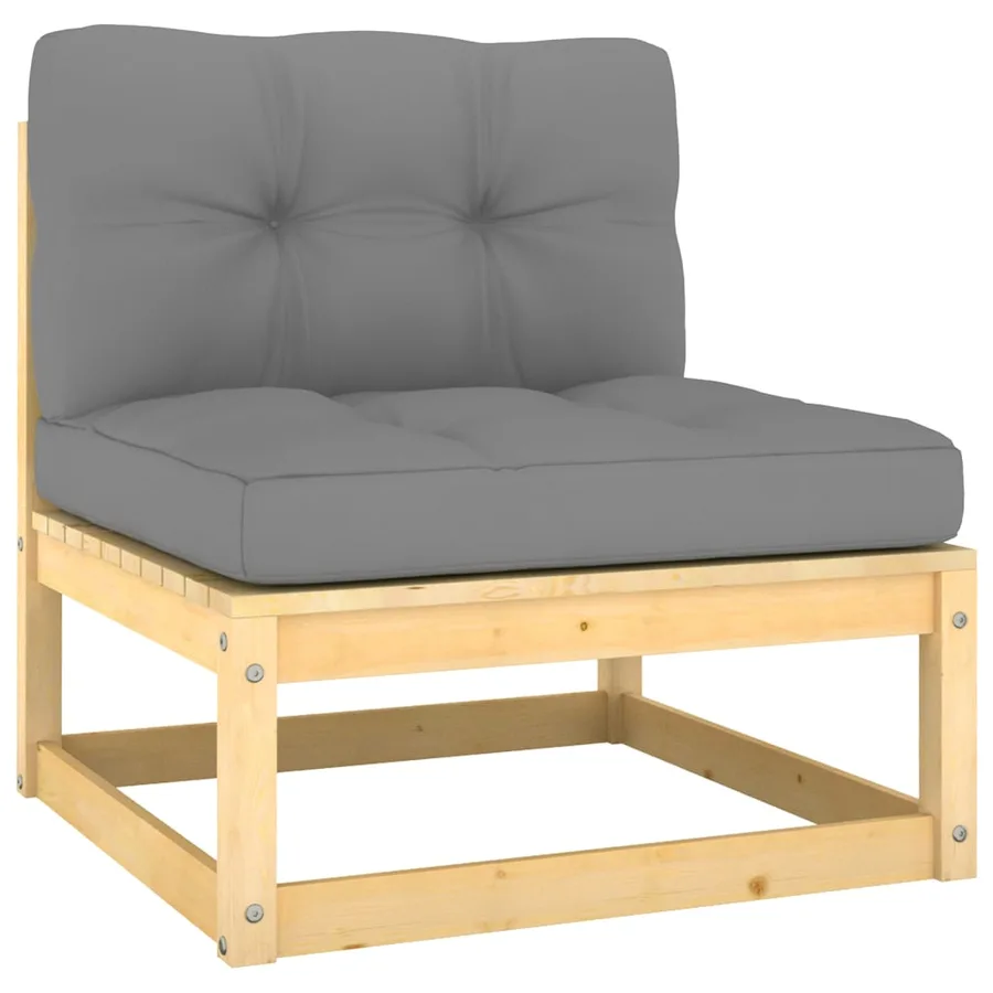 Salon de jardin 12 pcs avec coussins Bois de pin massif - 5