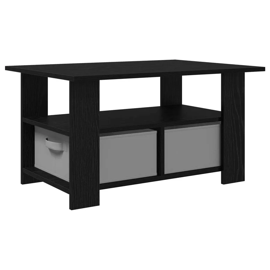 Table basse Chêne noir 77 x 55 x 42 cm Bois d'ingénierie - 7