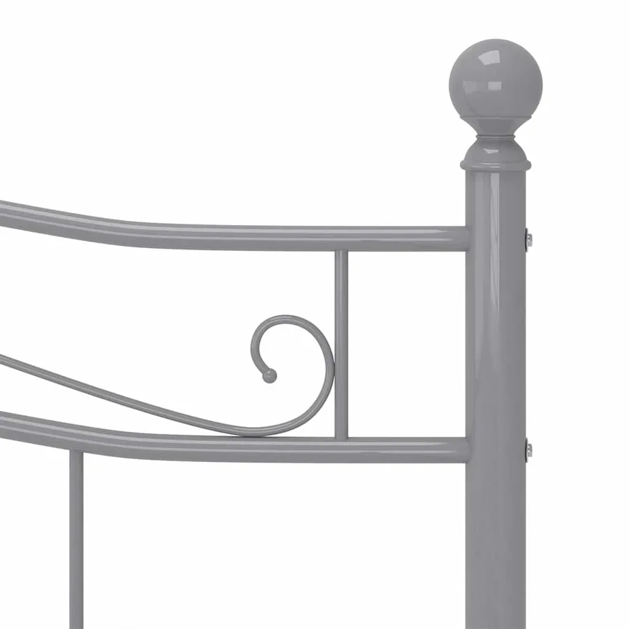 Bed frame grey metal 180x200 cm - 6