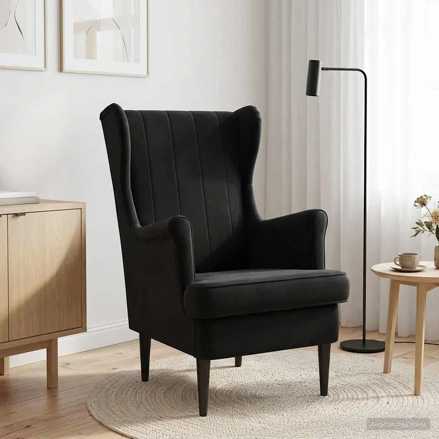 Fauteuil Noir Velours