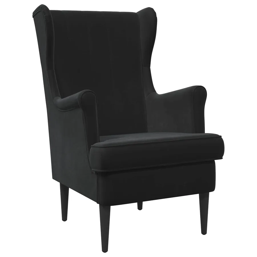 Fauteuil Noir Velours - 2