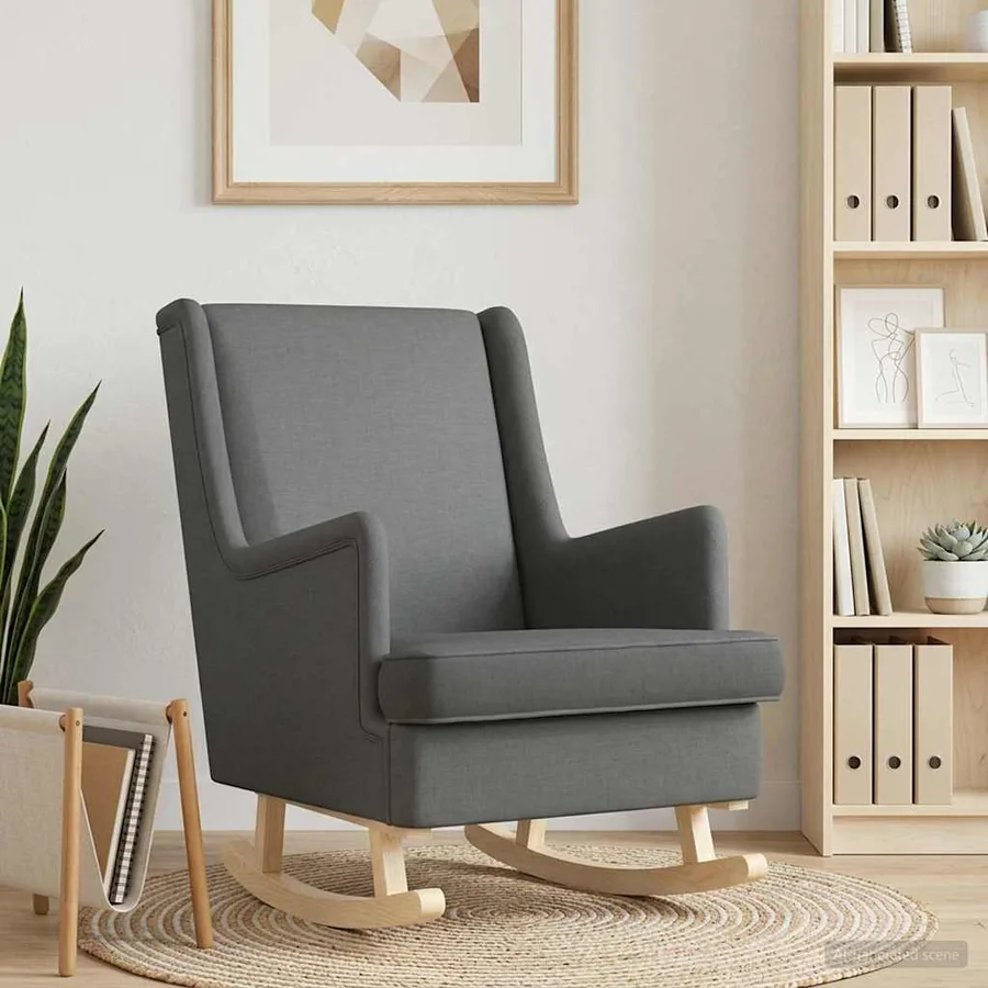 Chaise à bascule Gris foncé 62 x 80 x 85 cm tissu