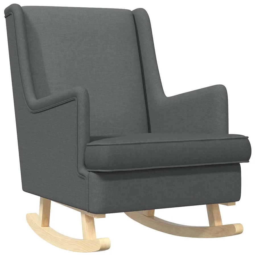Chaise à bascule Gris foncé 62 x 80 x 85 cm tissu - 2
