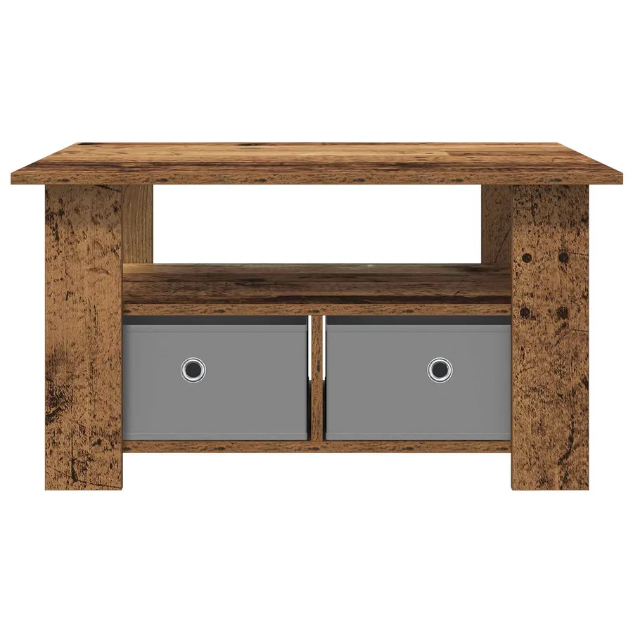 Table basse Bois ancien 77 x 55 x 42 cm Bois d'ingénierie - 5
