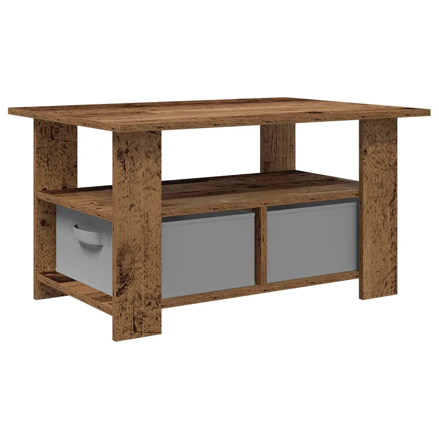 Table basse Bois ancien 77 x 55 x 42 cm Bois d'ingénierie - 7