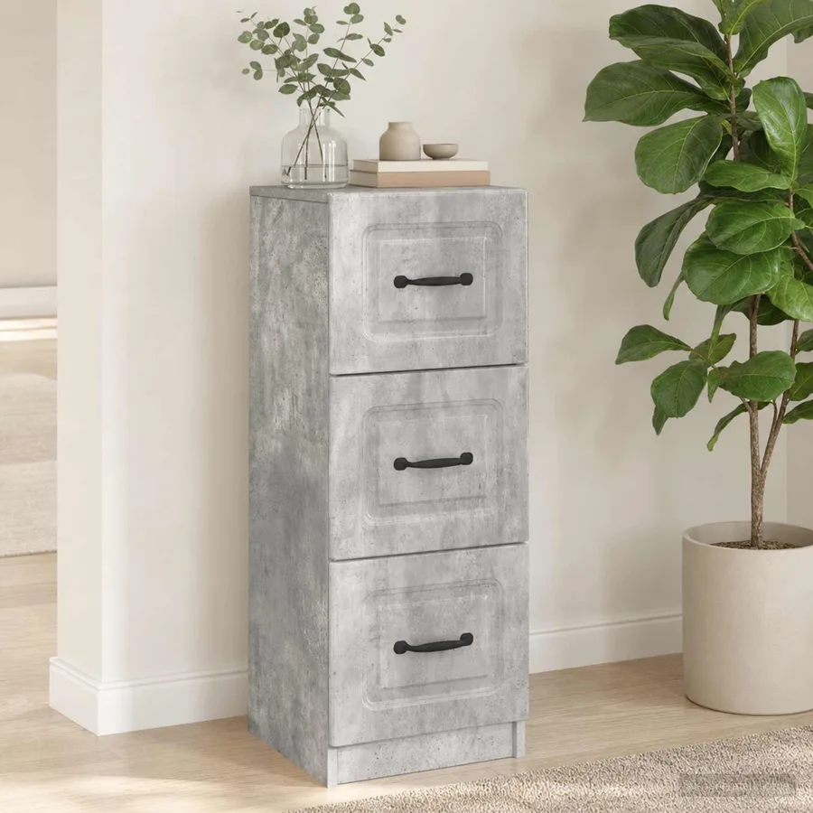 Armoire à tiroirs Gris béton 33 x 34,5 x 87 cm - 4