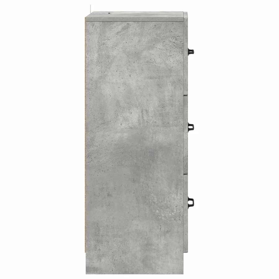 Armoire à tiroirs Gris béton 33 x 34,5 x 87 cm - 7