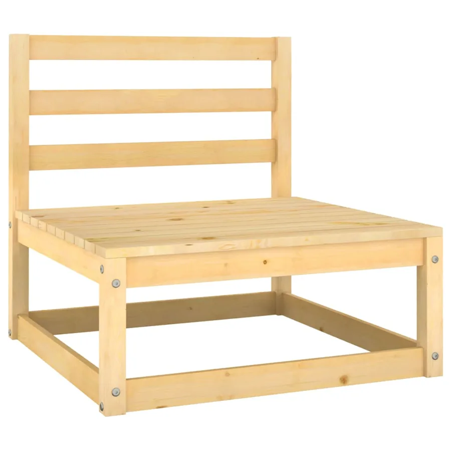 Salon de jardin 4 pcs avec coussins Bois de pin massif - 4