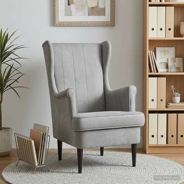 Fauteuil Gris clair Velours