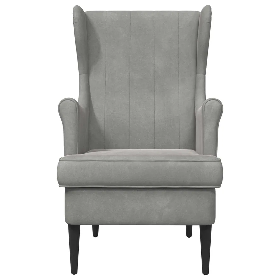 Fauteuil Gris clair Velours - 4
