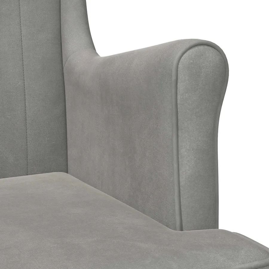 Fauteuil Gris clair Velours - 7