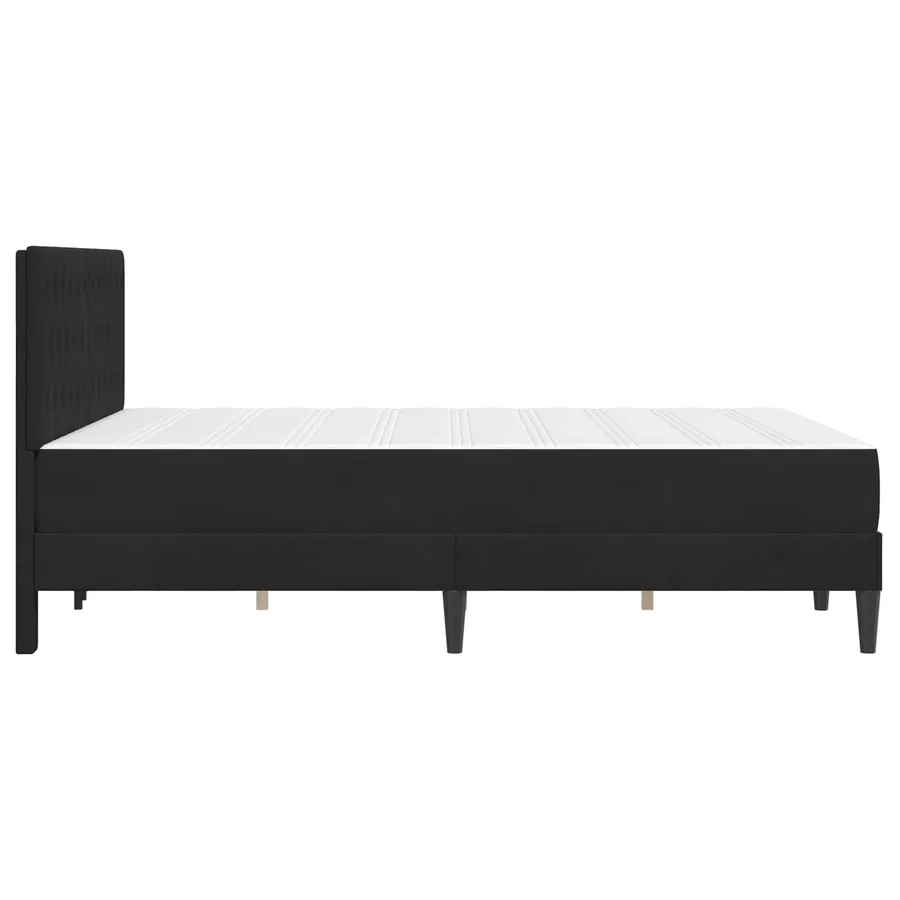 Cadre de lit avec matelas Noir 120 x 200 cm Velours - 7