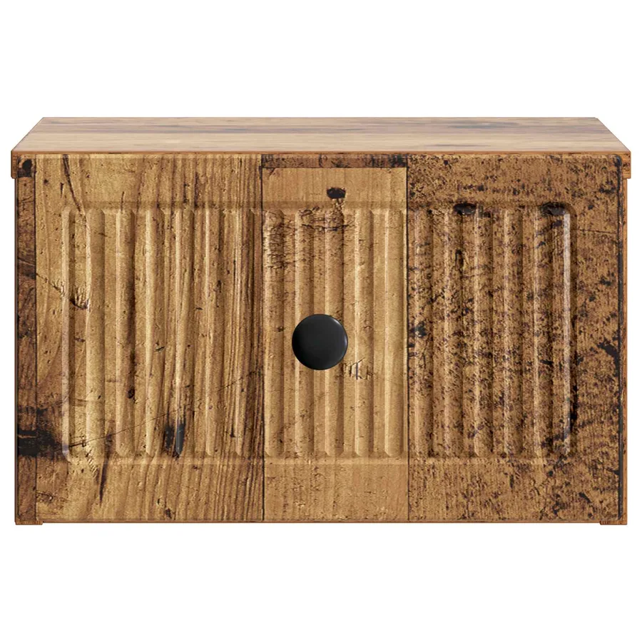 Cabinet de chevet mural Bois ancien 33 x 34,5 x 20 cm - 5