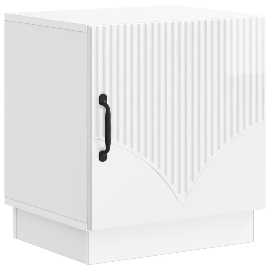 Table de chevet 2 pcs Blanc brillant 43 x 34,5 x 47 cm - 5
