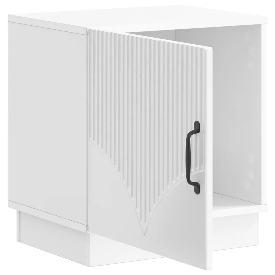 Table de chevet 2 pcs Blanc brillant 43 x 34,5 x 47 cm - 6