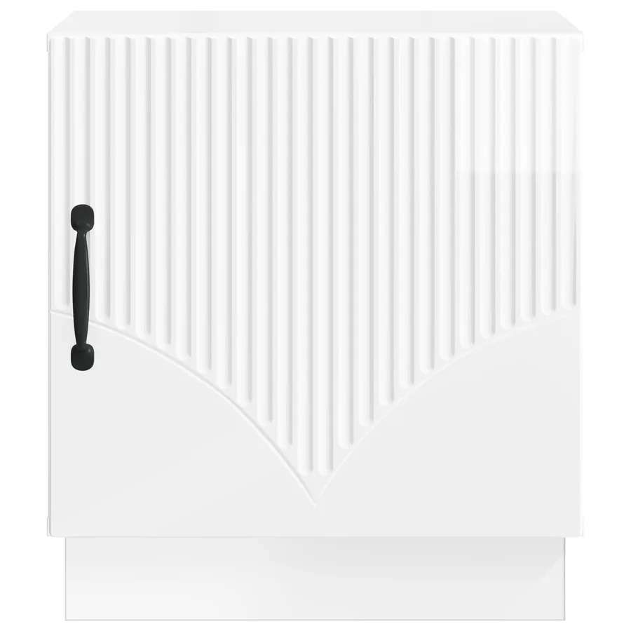 Table de chevet 2 pcs Blanc brillant 43 x 34,5 x 47 cm - 7