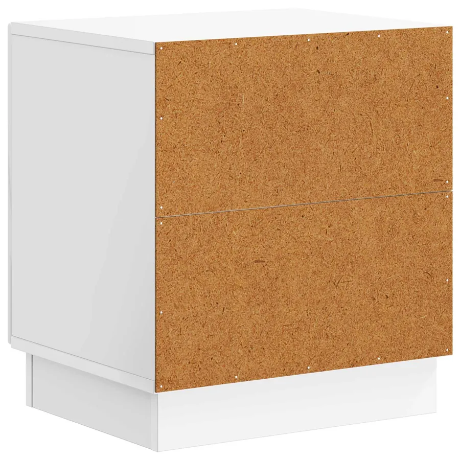Table de chevet 2 pcs Blanc brillant 43 x 34,5 x 47 cm - 9