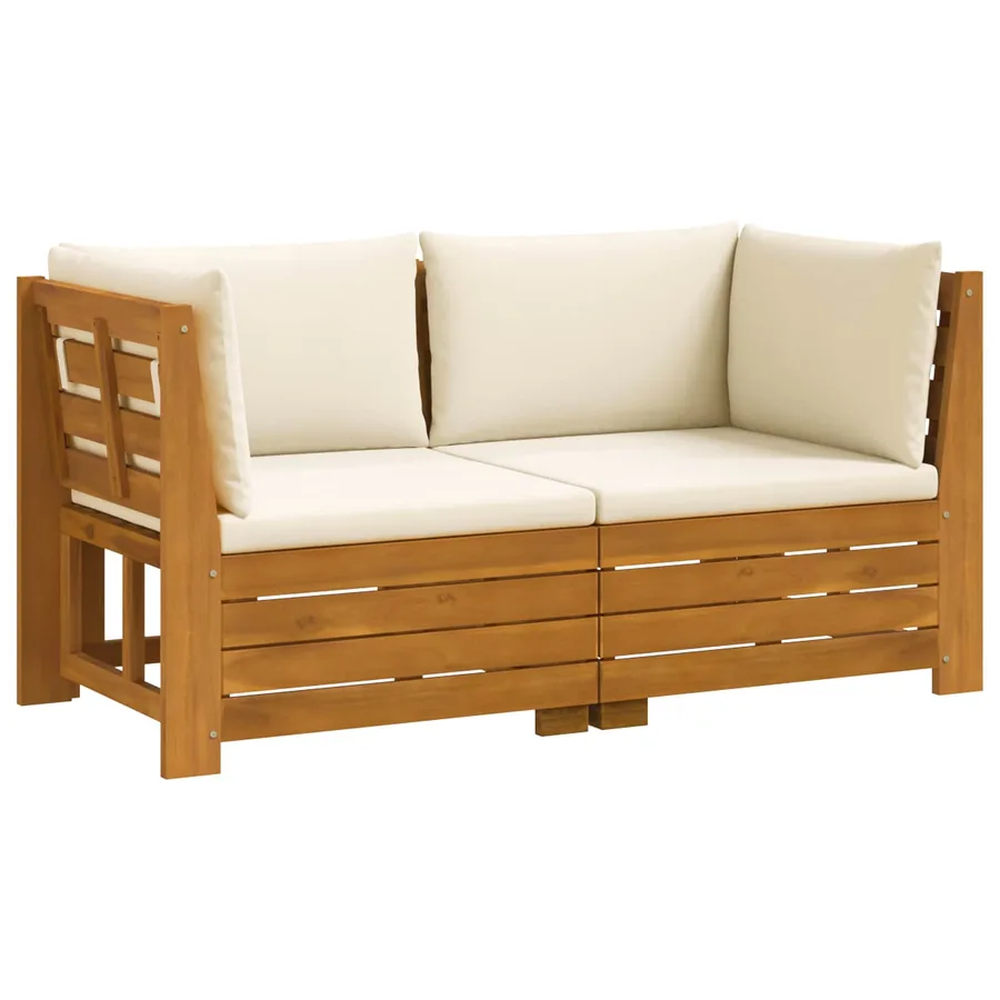 Ensemble de canapés d'extérieur avec coussin 2 Pièce Marron - 2