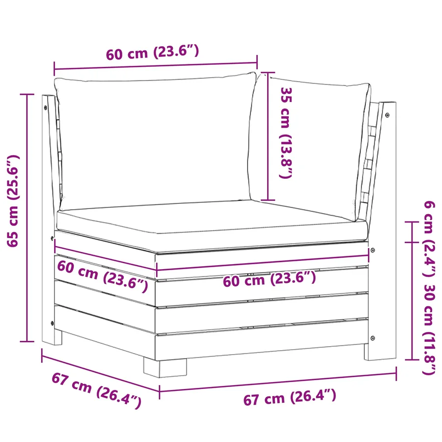 Ensemble de canapés d'extérieur avec coussin 2 Pièce Marron - 6