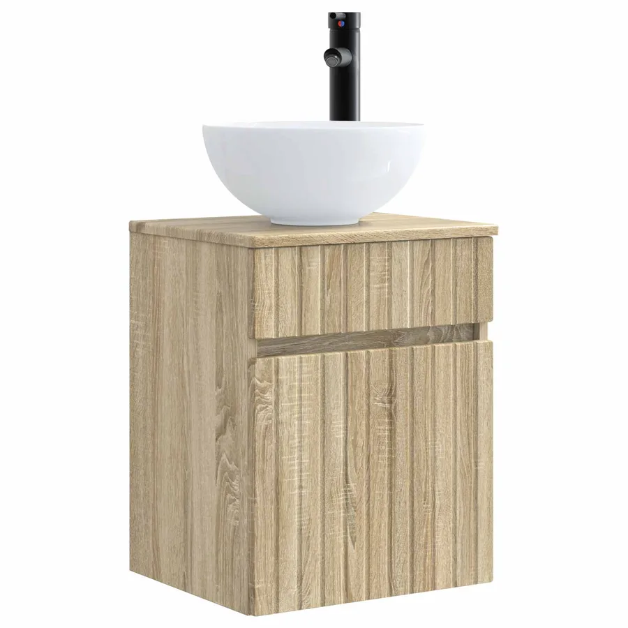 Ensemble d'armoire de salle de bain 5 pcs Chêne Sonoma - 7