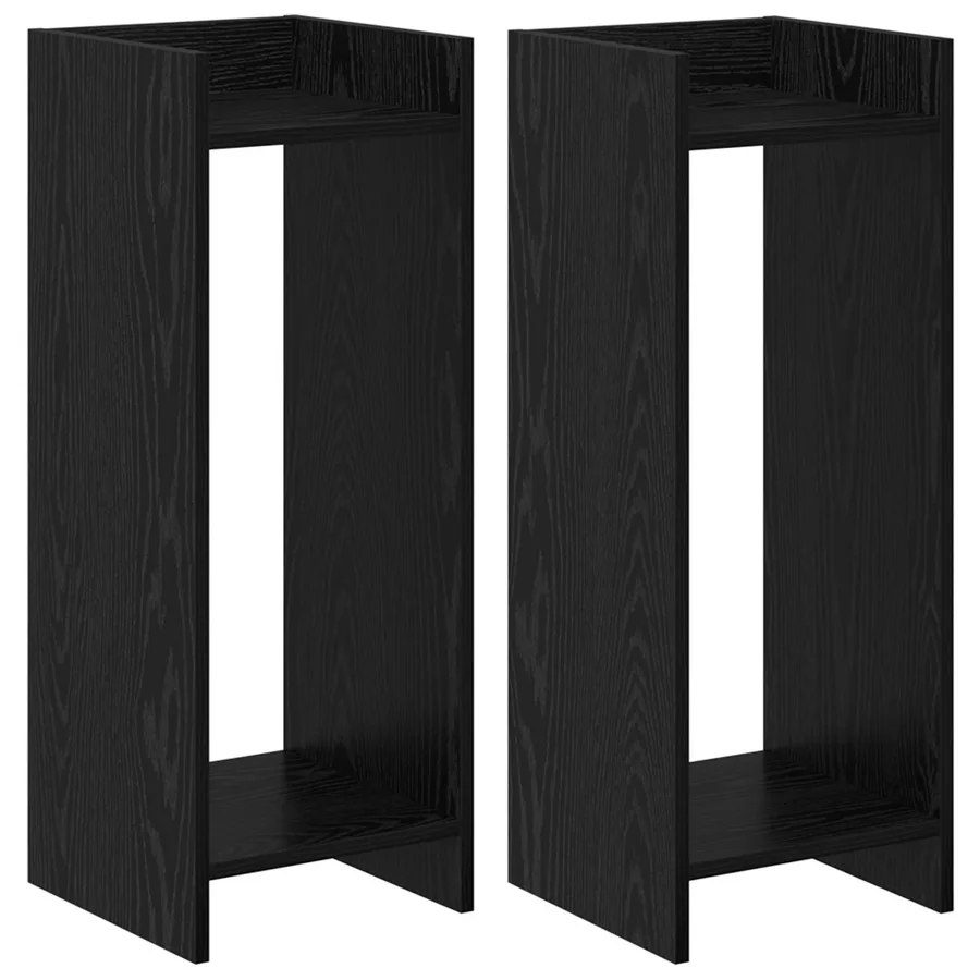 Support de Plante 2 pc Chêne Noir 30 x 30 x 80 cm - 2