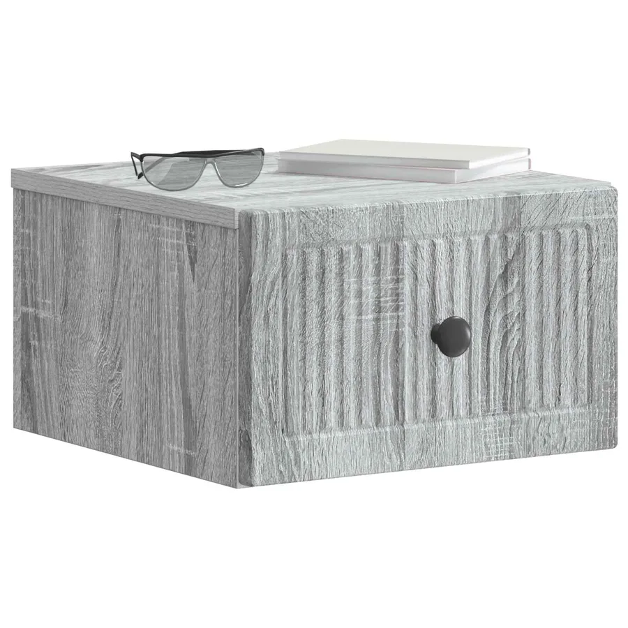 Cabinet de chevet mural Sonoma gris 33 x 34,5 x 20 cm - 3