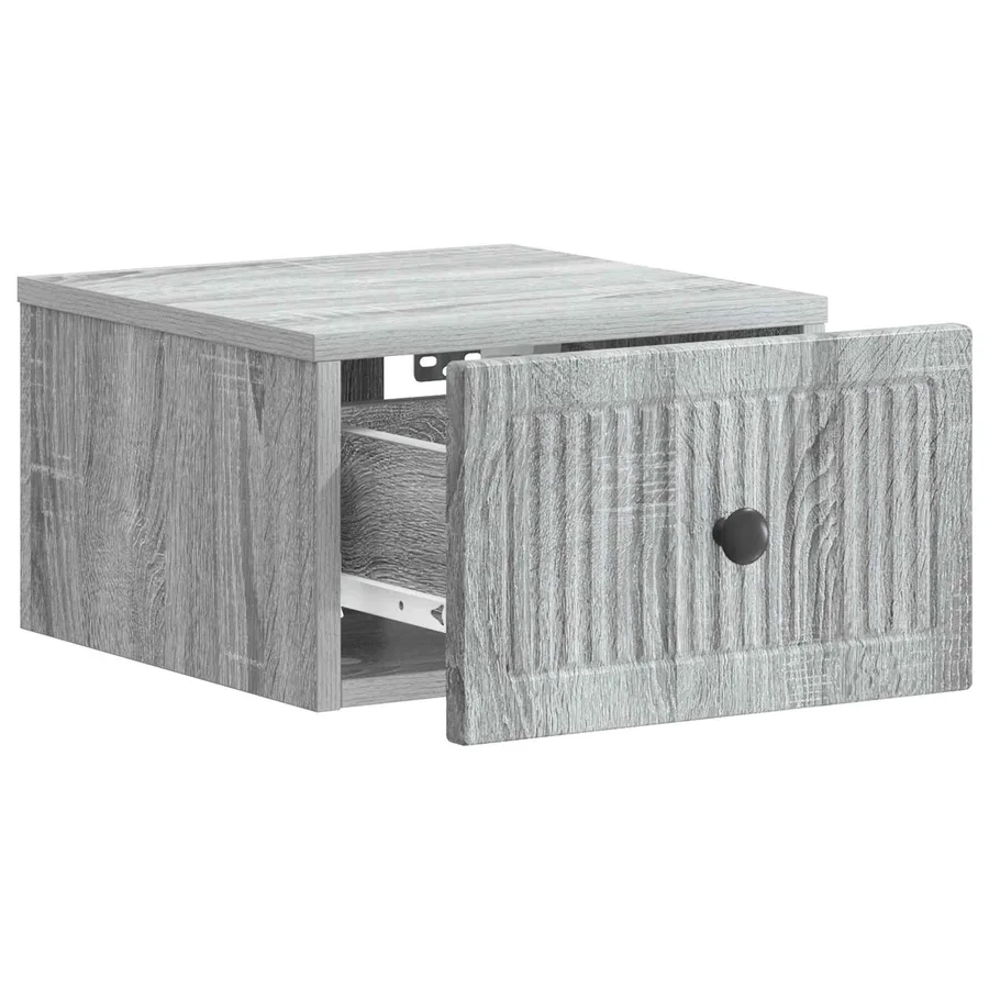 Cabinet de chevet mural Sonoma gris 33 x 34,5 x 20 cm - 4