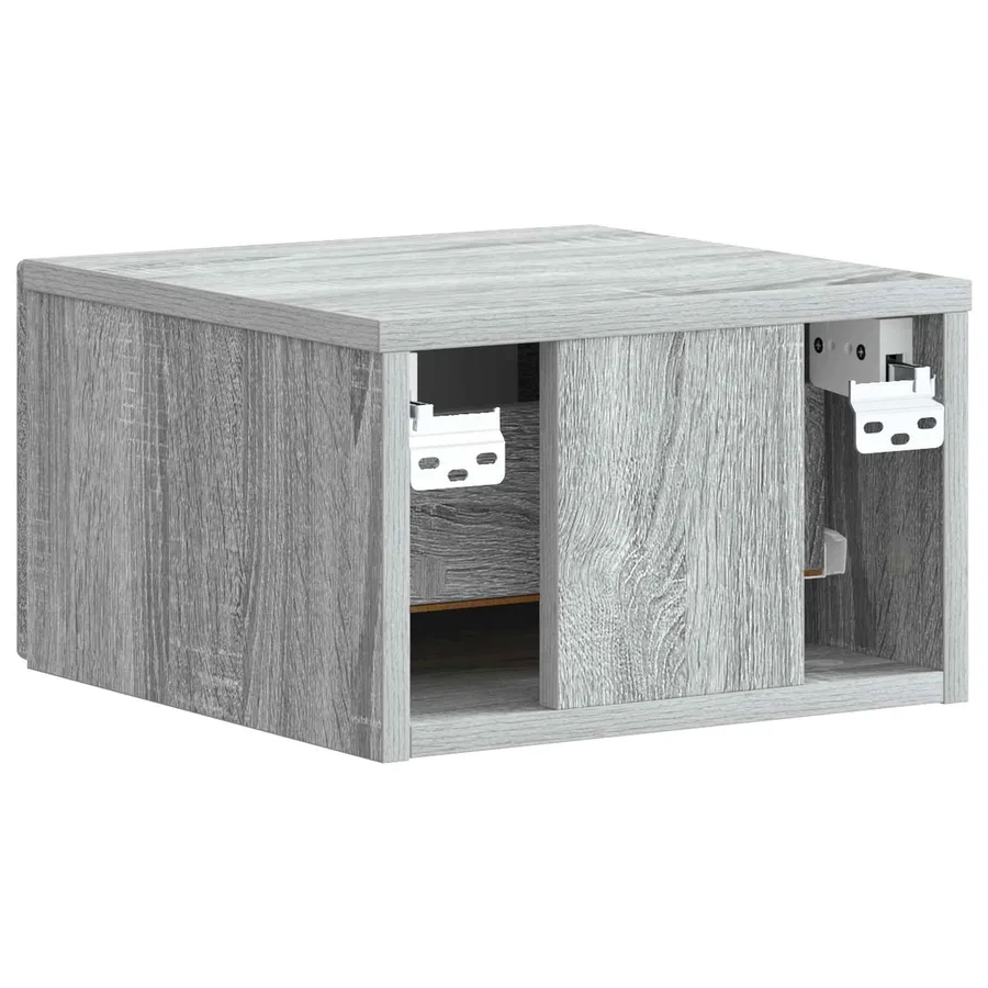Cabinet de chevet mural Sonoma gris 33 x 34,5 x 20 cm - 7