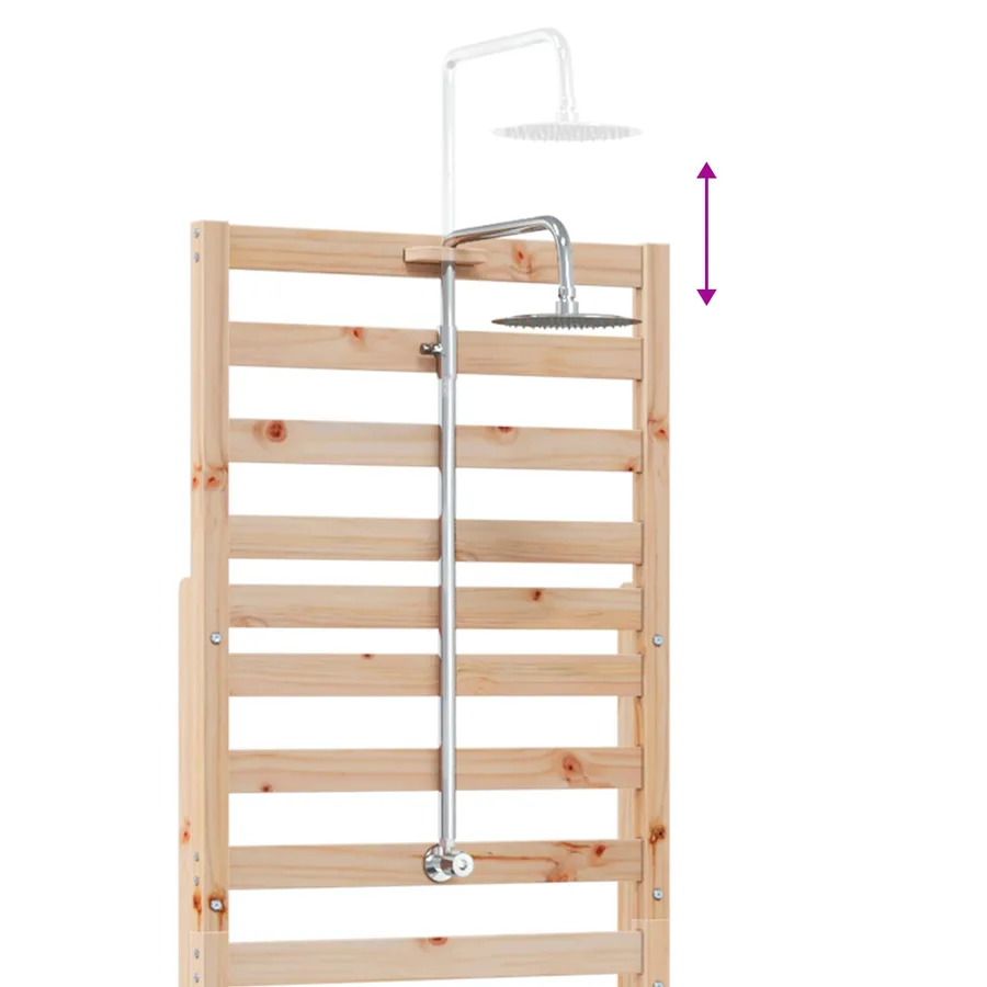 Douche d'extérieur 225 cm Naturel - 9
