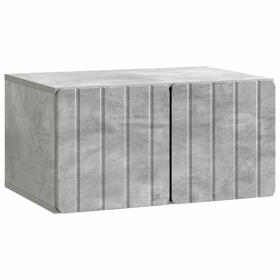 Meuble TV mural 59,5 x 41 x 30 cm Gris béton Bois d'ingénierie - 2
