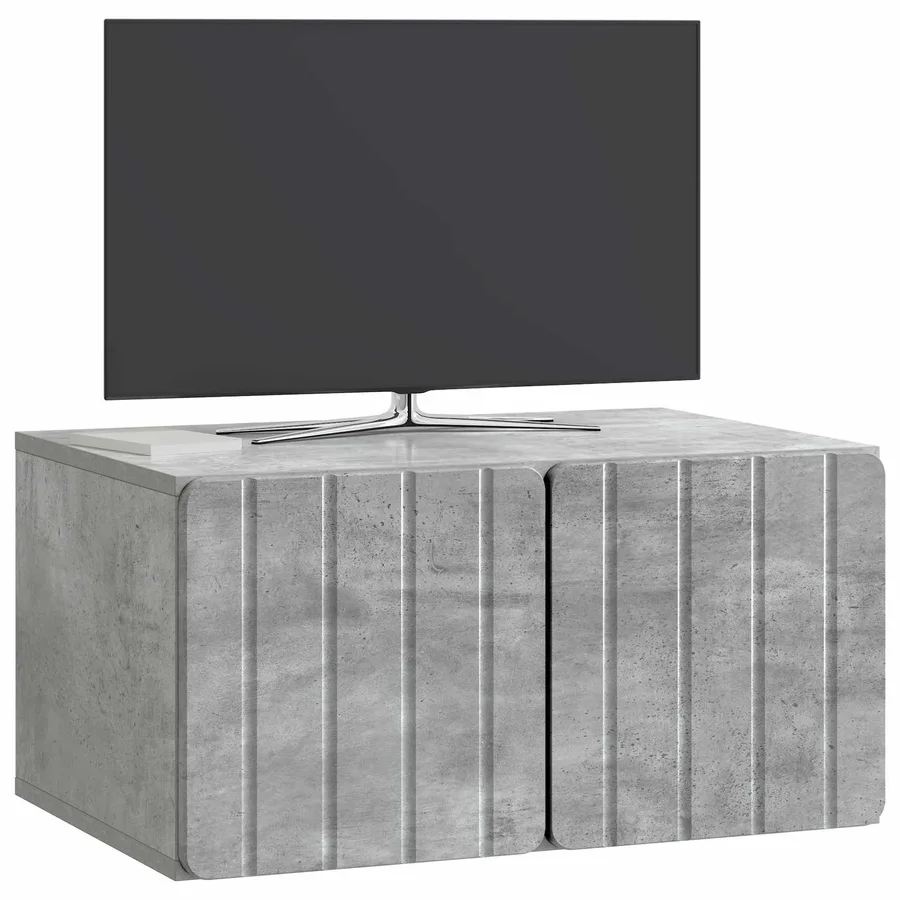 Meuble TV mural 59,5 x 41 x 30 cm Gris béton Bois d'ingénierie - 3