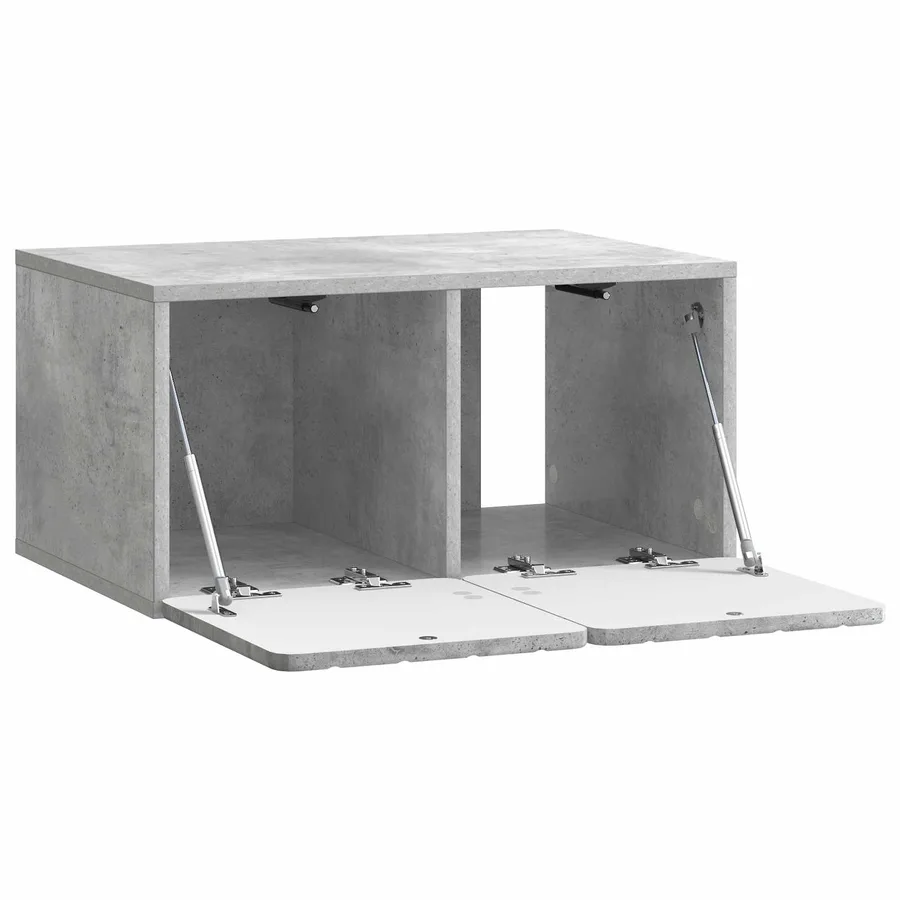 Meuble TV mural 59,5 x 41 x 30 cm Gris béton Bois d'ingénierie - 5