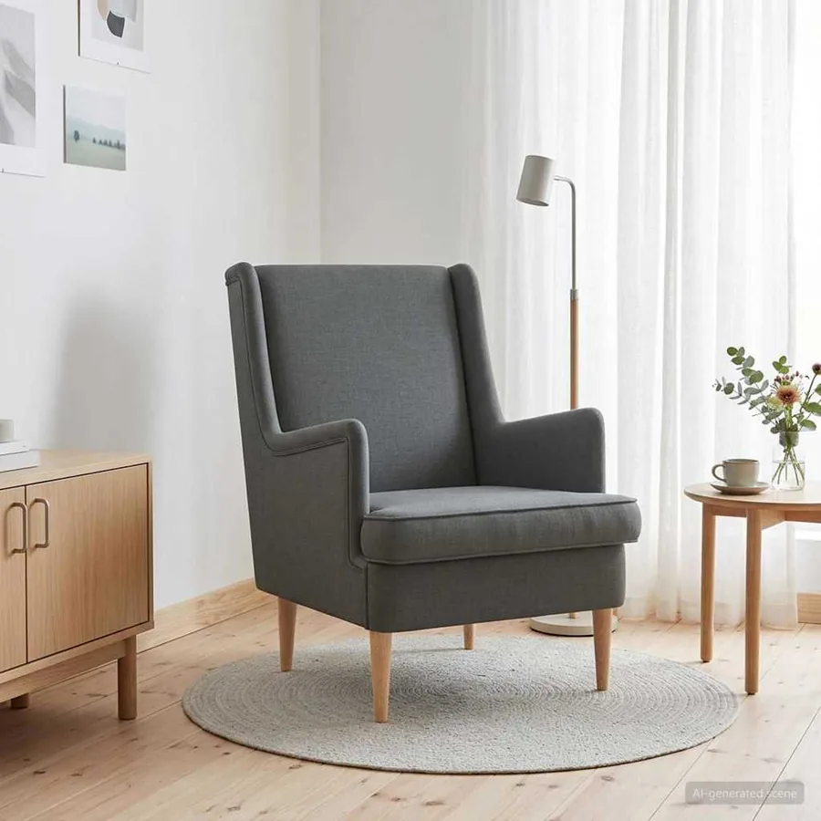 Fauteuil Gris foncé Tissu