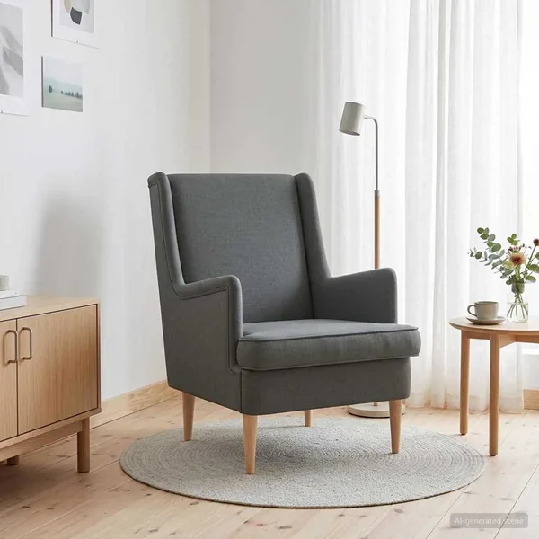 Fauteuil Gris foncé Tissu