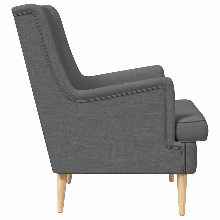 Fauteuil Gris foncé Tissu - 5