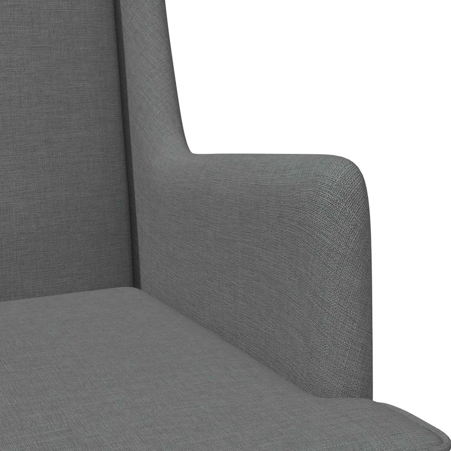 Fauteuil Gris foncé Tissu - 7
