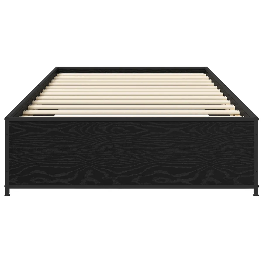 Cadre de lit Chêne noir 80 x 200 cm Bois d'ingénierie - 3