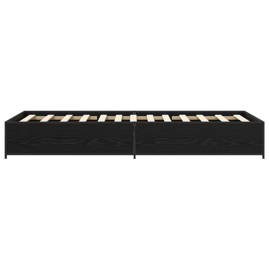 Cadre de lit Chêne noir 80 x 200 cm Bois d'ingénierie - 4