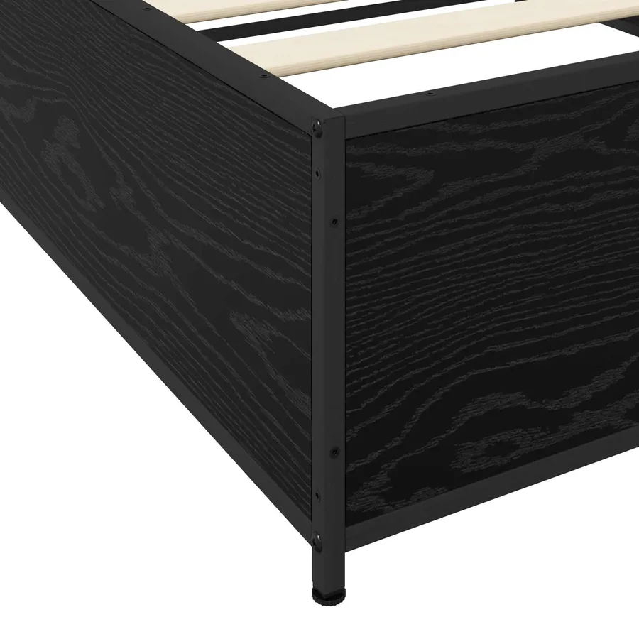 Cadre de lit Chêne noir 80 x 200 cm Bois d'ingénierie - 5